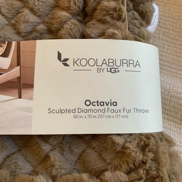 NWT koolaburra faux fur blanket brown - Picture 6 of 6